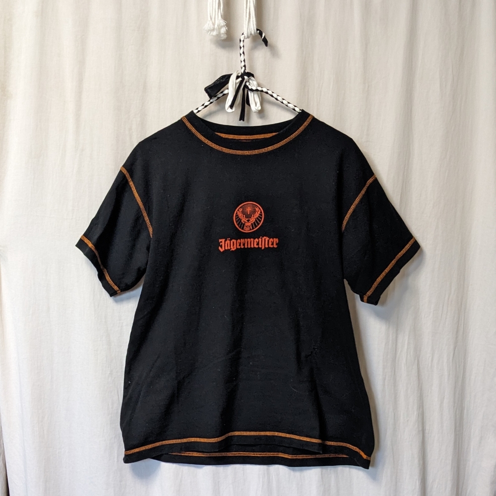 Jägermeister Black and Orange T-Shirt - with small hole
